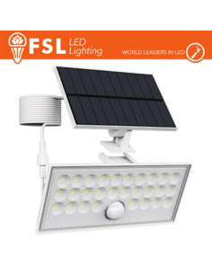 BIANCO FARO DA ESTERNO SOLARE CON SENSORE DI MOVIMENTO 60W (6 LED)