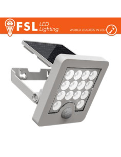 BIANCO FARO DA ESTERNO SOLARE CON SENSORE DI MOVIMENTO 40W (4 LED)
