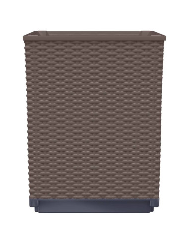 Fioriere 4 pz Marroni 30x30x37 cm in Polipropilene