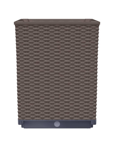 Fioriere 4 pz Marroni 30x30x37 cm in Polipropilene