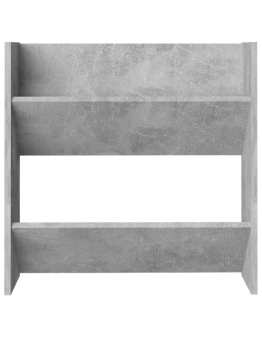 Scarpiera a Muro Grigio Cemento 60x18x60cm in Legno Multistrato