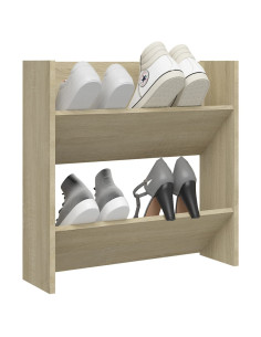Scarpiera a Muro Rovere Sonoma 60x18x60 cm in Legno Multistrato 2