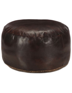 Pouf Marrone Scuro 60x30 cm in Vera Pelle di Capra