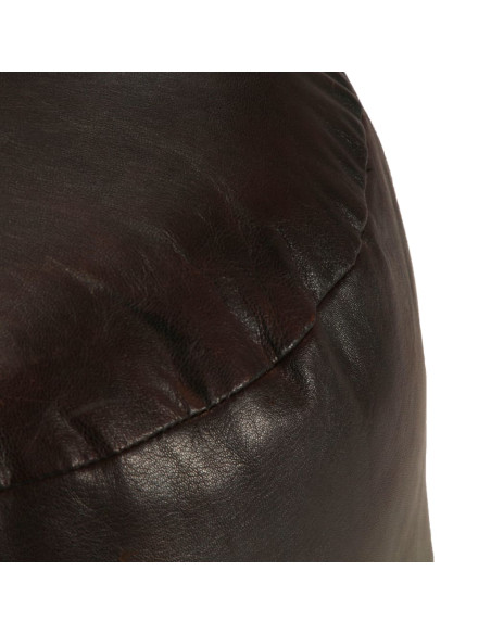 Pouf Marrone Scuro 60x30 cm in Vera Pelle di Capra