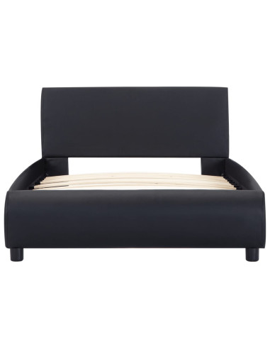 Giroletto con LED senza Materasso Nero in Similpelle 90x200 cm