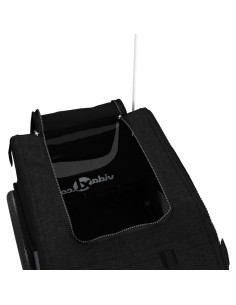 Rimorchio da Bici per Animali Nero Oxford e Ferro