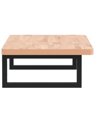 Ripiano a Parete per Lavabo in Acciaio e Massello di Faggio