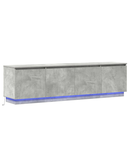 Mobile TV  con LED Grigio Cemento 180x38x49 cm Legno Ingegnerizzato