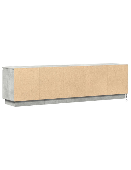 Mobile TV  con LED Grigio Cemento 180x38x49 cm Legno Ingegnerizzato