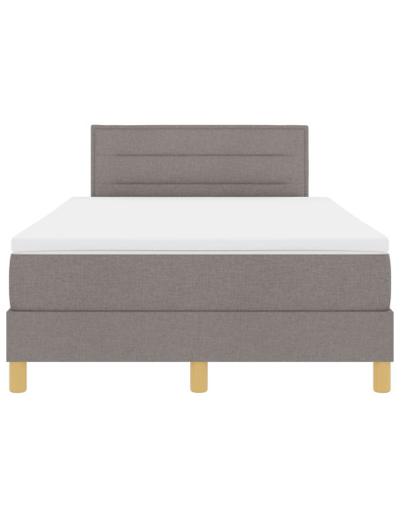 Letto a molle con materasso tortora 120x190 cm tessuto