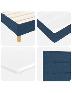 Letto a molle con materasso Blu 180 x 200 cm Tessuto