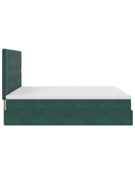 Struttura Letto Pouf con Materassi 200x200 cm Velluto
