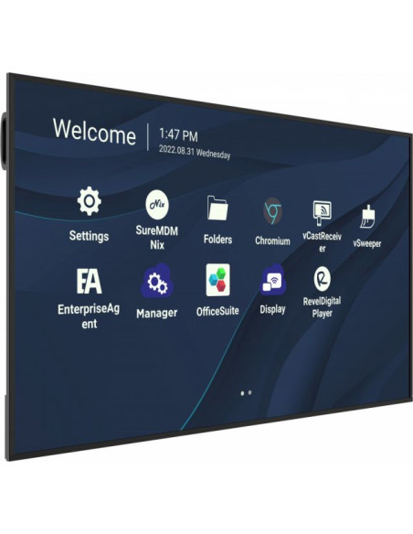 Viewsonic CDE7530 visualizzatore di messaggi 190,5 cm (75") Wi-Fi 450 cd/m² 4K Ultra HD Nero Processore integrato Android 11
