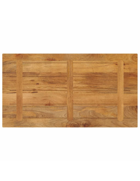 Piano per Tavolo 120x70x3,8cm Rettangolare Legno Massello Mango