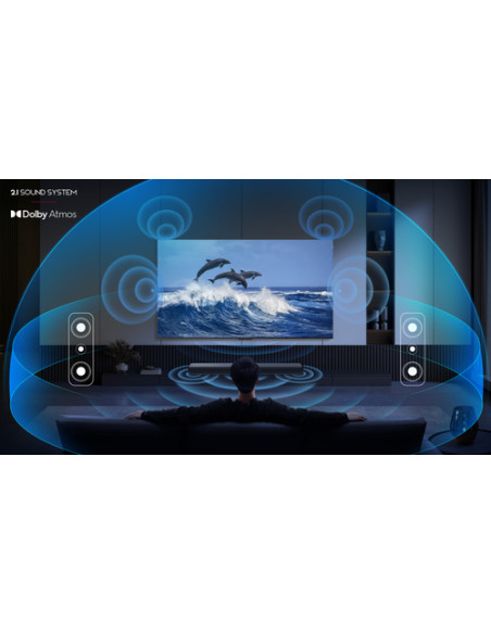 TCL S Soundbar S55H 2.1 canali, Dolby Atmos con Subwoofer integrato, supporto HDMI eARC, Bluetooth, 220W