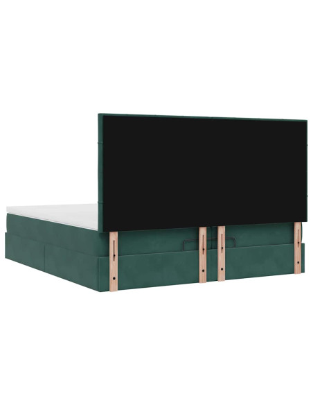 Struttura Letto Pouf con Materassi 200x200 cm Velluto