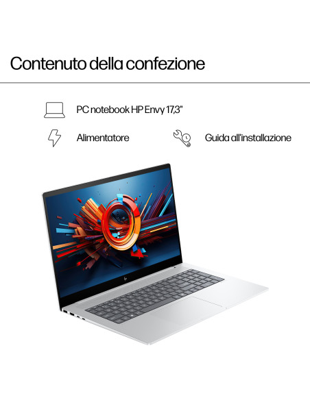 HP ENVY 17-da0003nl Intel Core Ultra 7 155U Computer portatile 43,9 cm (17.3") Touch screen Full HD 16 GB DDR5-SDRAM 1 TB SSD NV