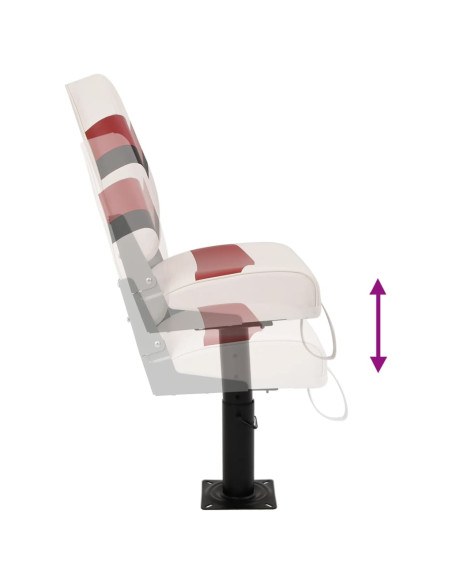 Set Sedile da Barca Pieghevole 2pz con Schienale Alto