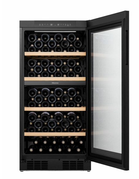 Hisense RW3N230GELF cantina vino Cantinetta vino con compressore Libera installazione Nero 108 bottiglia/bottiglie