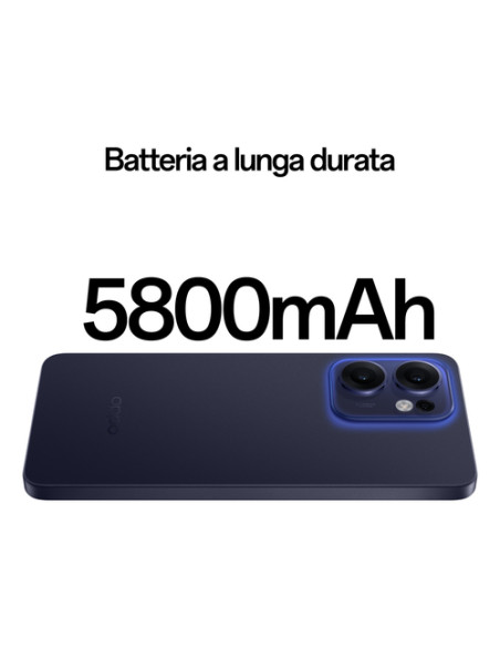 OPPO Reno13 FS 5G AI Smartphone, Tripla fotocamera 50+8+2MP, Selfie 32MP, Display 6.67” 120HZ AMOLED FHD+, 5800mAh, RAM 12GB(E