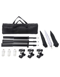 Kit per Studio Fotografico con Set di Luci e Fondale 2