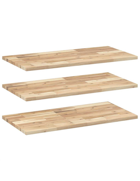 Mensole da Parete 3 pz 80x40x2 cm Legno Acacia Non Trattato