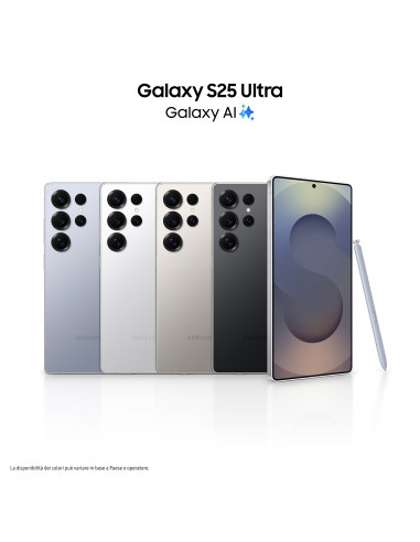 Samsung Galaxy S25 Ultra Smartphone AI, Display 6.9'' QHD+ Dynamic AMOLED 2X, Fotocamera 200MP, RAM 12GB, 1TB, 5.000 mAh, Titani