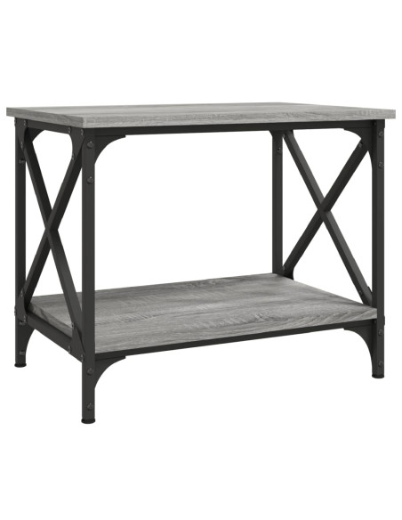 Tavolino Grigio Sonoma 55x38x45 cm in Legno Multistrato