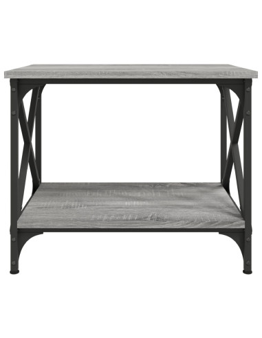 Tavolino Grigio Sonoma 55x38x45 cm in Legno Multistrato