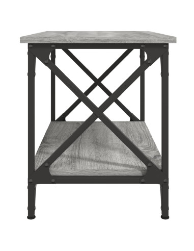 Tavolino Grigio Sonoma 55x38x45 cm in Legno Multistrato