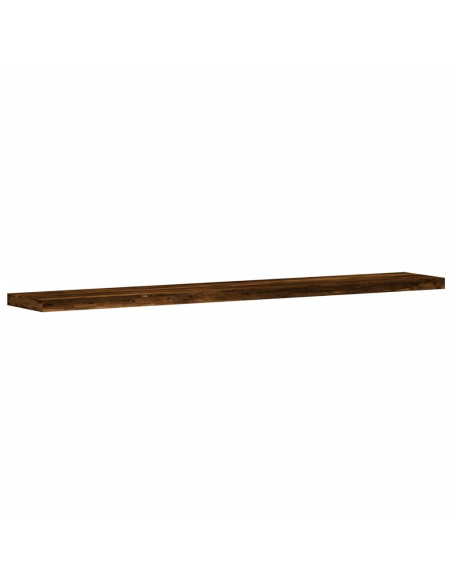 Mensole Parete 4pz Rovere Fumo 60x10x1,5 cm Legno Multistrato