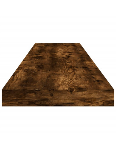Mensole Parete 4pz Rovere Fumo 100x10x1,5 cm Legno Multistrato
