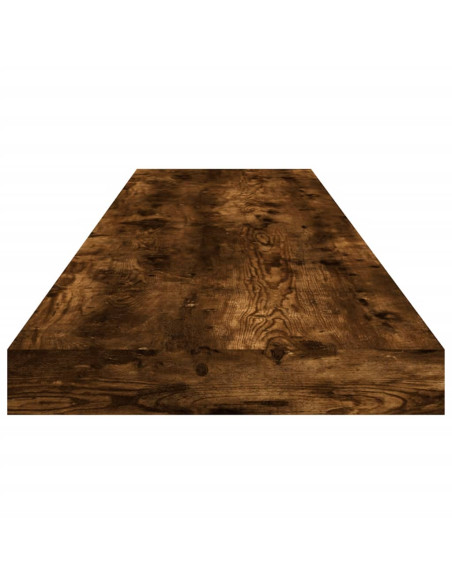 Mensole Parete 4pz Rovere Fumo 100x10x1,5 cm Legno Multistrato