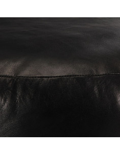 Pouf Nero 60x30 cm in Vera Pelle di Capra 2