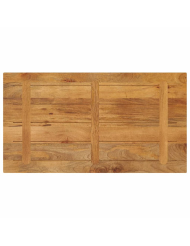 Piano per Tavolo 110x70x3,8cm Rettangolare Legno Massello Mango