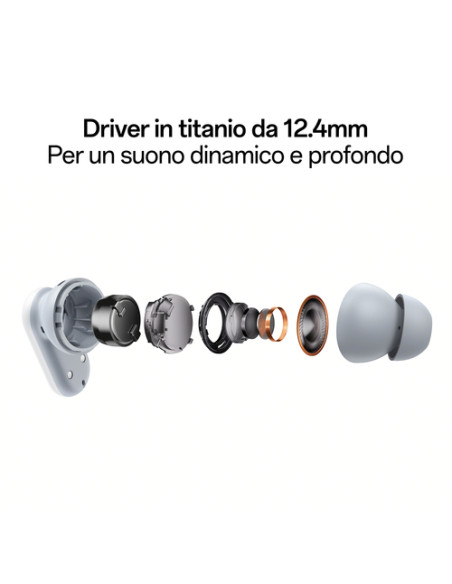 OPPO Enco Buds2 Pro Auricolari True Wireless, Autonomia 38h, Driver da 12.4mm, Bluetooth 5.3, Raggio 10m, Controlli Touch, Cance