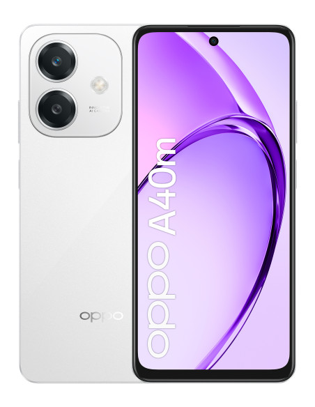 OPPO A40M Smartphone, Fotocamera AI 50MP, Selfie 5MP, Display 6.67” 90HZ LCD HD+, 5100mAh, RAM 16 GB (8+8) + ROM 256GB, IP54, 