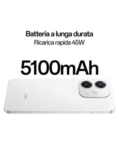 OPPO A40M Smartphone, Fotocamera AI 50MP, Selfie 5MP, Display 6.67” 90HZ LCD HD+, 5100mAh, RAM 16 GB (8+8) + ROM 256GB, IP54, 