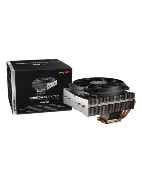 be quiet! Shadow Rock TF 2 Processore Refrigeratore 13,5 cm Nero, Rame, Argento
