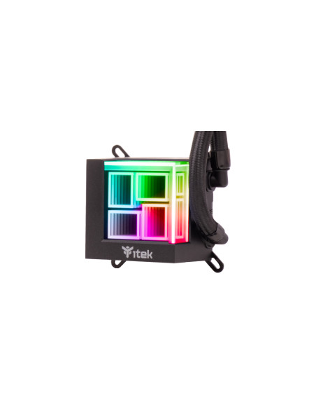 itek HYDRO CUBE 240B Processore Kit di raffreddamento a liquido 12 cm Nero 1 pz