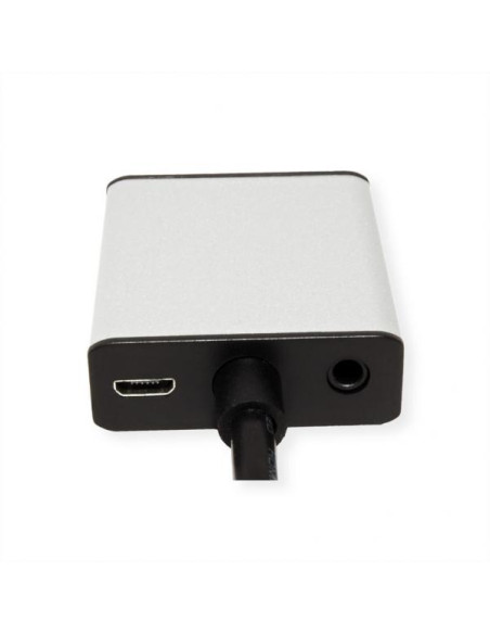 ADATTATORE HDMI-VGA M/F + AUDIO CON CAVO VALUE
