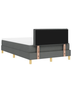 Letto a Sorgente LED con led Grigio scuro 120 x 190 cm Tessuto 2