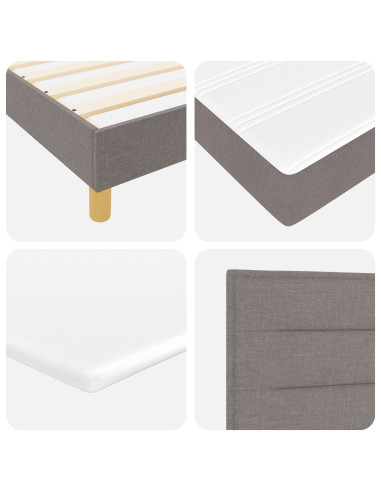 Letto a Sorgente LED con materasso Talpa 120 x 190 cm Tessuto