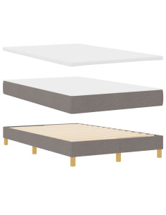 Letto a Sorgente LED con materasso Talpa 120 x 190 cm Tessuto 2