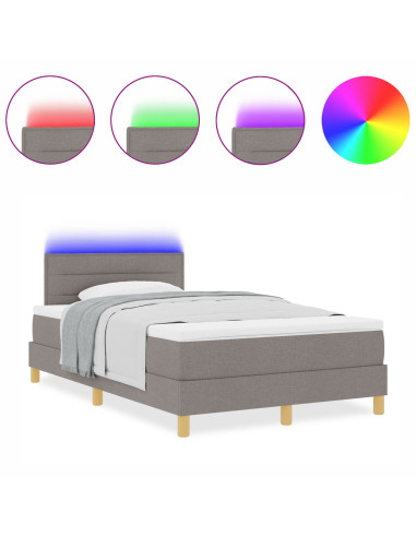 Letto a Sorgente LED con materasso Talpa 120 x 190 cm Tessuto