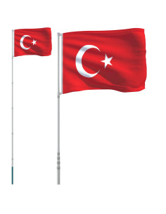 Asta e Bandiera Turchia 5,55 m Alluminio