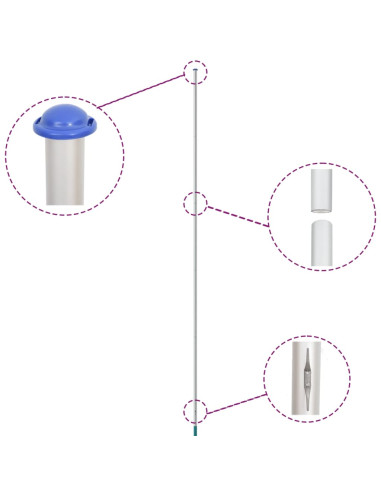 Asta e Bandiera Turchia 6,23 m Alluminio