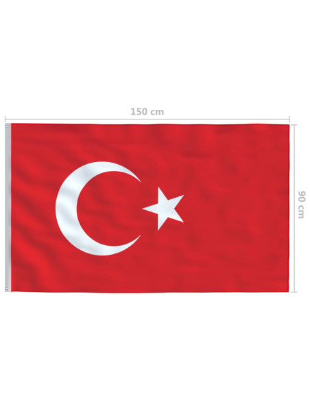 Bandiera della Turchia 90x150 cm