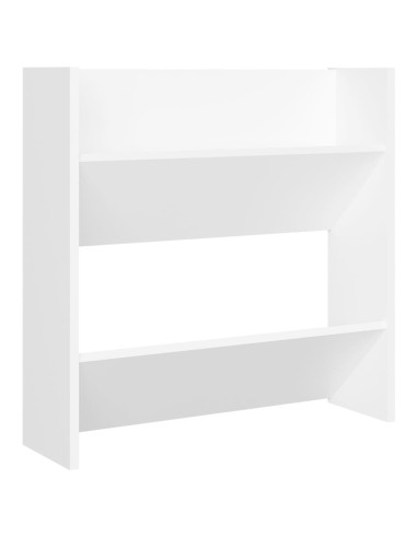 Scarpiere a Muro 4 pz Bianche 60x18x60 cm in Legno Multistrato