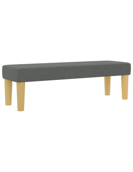 Letto con Box Spring con Materasso e Panchina Grigio Scuro 120x190 cm Tessuto